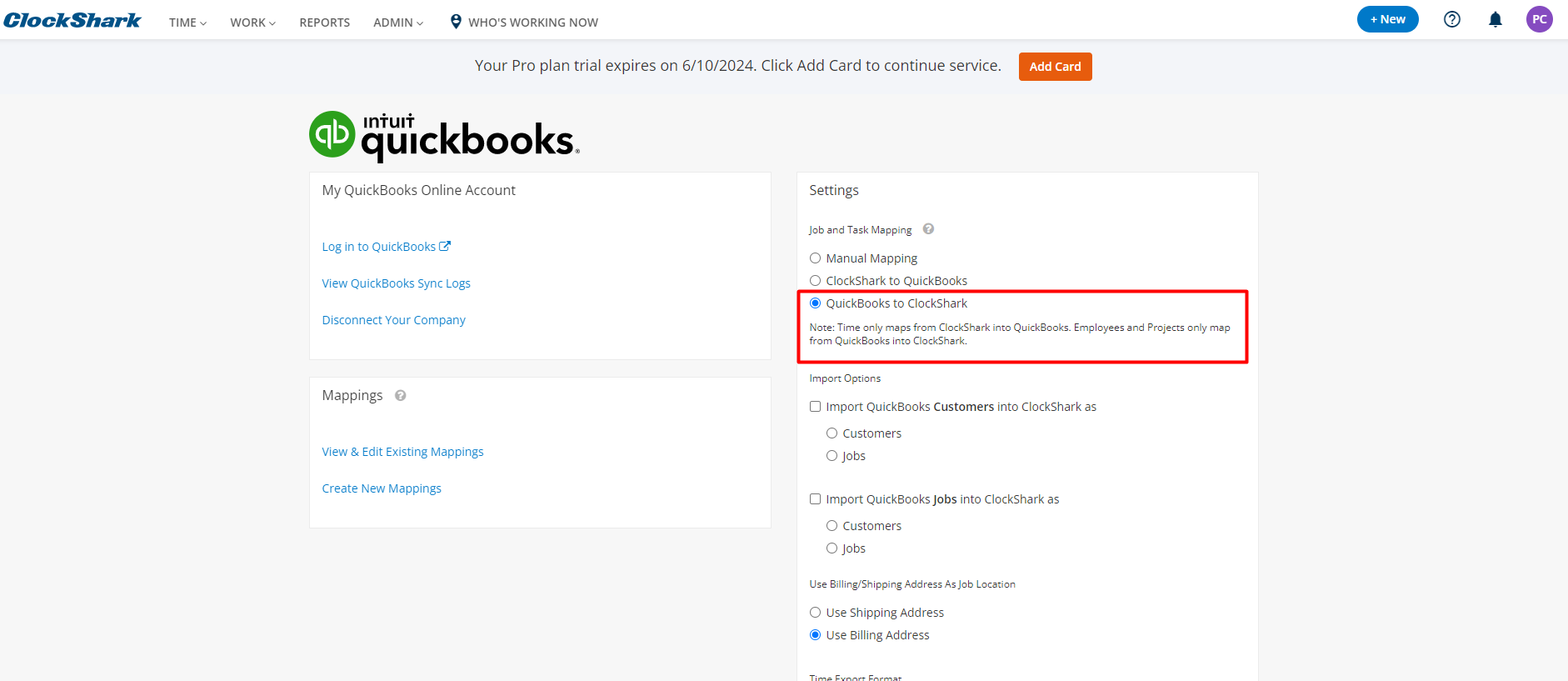 Using the QuickBooks Online Integration
